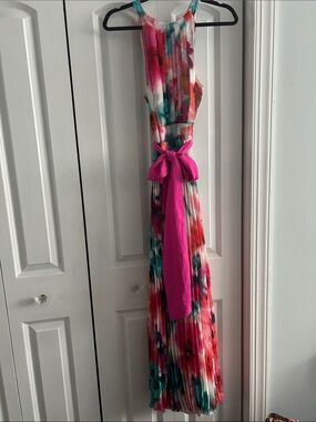 belted chiffon maxi dress eliza j Escaping Everyday Worries